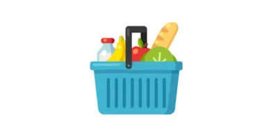 Recogida de una cesta de productos ecológicos en un punto de la red