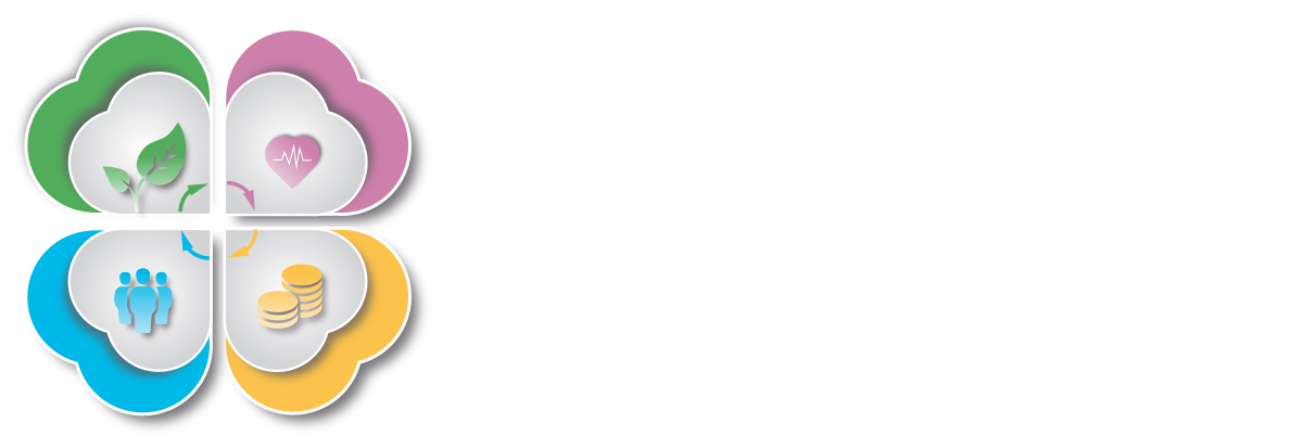 Nuestro Logotipo presenta claramente los 4 efectos interconectados que se retroalimentan en un ciclo infinito de crecimiento.